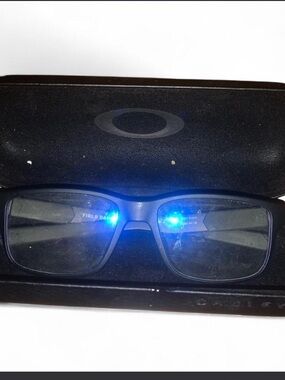 Oakley satin black "field day" non-prescription glasses with case